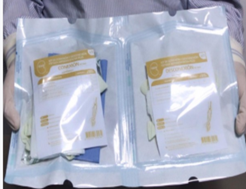 Kit de Conexion y Desconexion de Cateter de Hemodialisis Elemental marca Ren